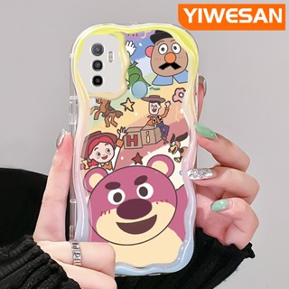 เคสโทรศัพท์มือถือ ซิลิโคนนุ่ม ใส ลายการ์ตูนหมี สตรอเบอร์รี่ สีรุ้ง สีสันสดใส สําหรับ OPPO A53 2020 4G A53s 4G A32 A33 2020 A11s