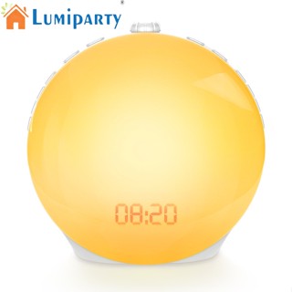 Lumiparty นาฬิกาปลุกตั้งโต๊ะ Led 14 โหมด 16 ล้านสี ชาร์จได้ บรรยากาศกลางคืน