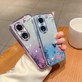 เคสโทรศัพท์ซิลิโคน TPU แบบนิ่ม ลายกลิตเตอร์ ประดับเพชรเทียม กันกระแทก สําหรับ Oppo Reno 8T 5G Reno8 T 5G