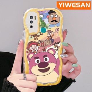 เคสโทรศัพท์มือถือ ซิลิโคนใส ลายการ์ตูนหมีสตรอเบอร์รี่ สีรุ้ง สีสันสดใส สําหรับ Infinix Hot 9 Pro Hot 9 Play Hot 12 Play