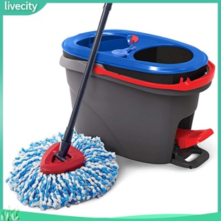 Livecity|  แผ่นไม้ถูพื้นไฟเบอร์ ทรงสามเหลี่ยม แบบเปลี่ยน สําหรับ O-Cedar EasyWring RinseClean