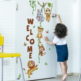 [mibum01eb] สติกเกอร์ ลาย Welcome Door สําหรับติดตกแต่งผนังห้องนอน