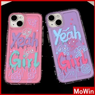 Mowin - เข้ากันได้สำหรับ เคสไอโฟน เคสไอโฟน11 เคส iphone 11 กรณีกรอบรูปถุงลมนิรภัย TPU โปร่งใสกันกระแทกป้องกัน Simple สีชมพูภาษาอังกฤษใช้งานร่วมกับ iPhone 13 PRO MAX 12 PRO MAX 11 XR XS 7 8 PLUS