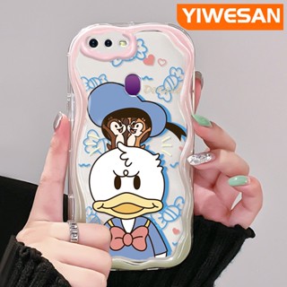 เคสโทรศัพท์มือถือ ซิลิโคนนุ่ม ใส ลายการ์ตูนโดนัลด์ดั๊กน่ารัก สีสันสดใส สําหรับ OPPO F9 F9 Pro A7x Realme U1 2 Pro