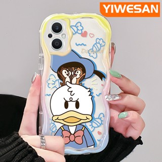 เคสโทรศัพท์มือถือ ซิลิโคนนุ่ม ใส ลายการ์ตูนโดนัลด์ดั๊กน่ารัก สีสันสดใส สําหรับ OPPO Reno 7Z 5G Reno 8Z Reno7 Lite Reno8 Lite F21 Pro 5G F21s Pro 5G