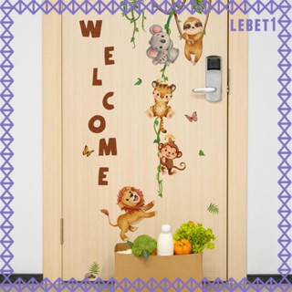 [Lebet] สติกเกอร์ ลาย Welcome สัตว์ สําหรับติดตกแต่งผนังห้องนอน