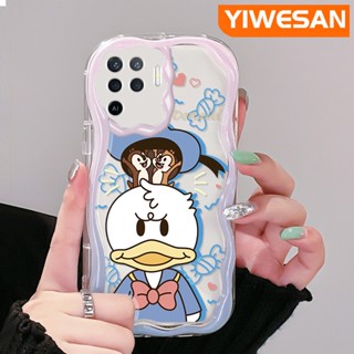 เคสโทรศัพท์มือถือ ซิลิโคนนุ่ม ใส ลายการ์ตูนโดนัลด์ดั๊กน่ารัก สีสันสดใส สําหรับ OPPO A94 4G F19 Pro Reno 5F Reno 5 Lite