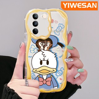 เคสโทรศัพท์มือถือ ซิลิโคนนุ่ม ใส ลายการ์ตูนโดนัลด์ดั๊กน่ารัก สีสันสดใส สําหรับ vivo V27 Pro 5G V27E 5G S16 Pro 5G S16E 5G