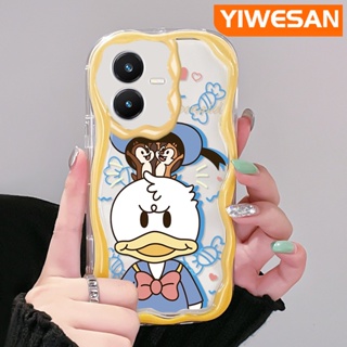 เคสโทรศัพท์มือถือ ซิลิโคนใส ลายการ์ตูนโดนัลด์ดั๊กน่ารัก สีสันสดใส สําหรับ VIVO Y22 Y22s