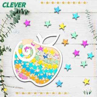 Clever ขวดโหลไม้ ลายดาว สีพาสเทล สําหรับเด็ก