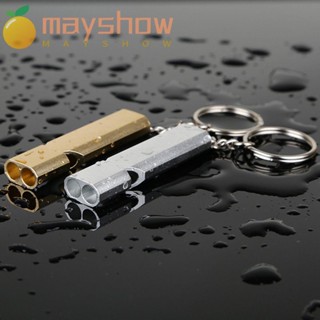 Mayshow นกหวีดเพื่อความปลอดภัย แบบท่อคู่ เครื่องมือเอาตัวรอด สําหรับตั้งแคมป์ เดินป่า