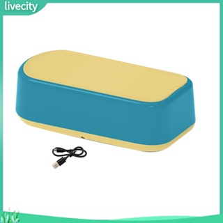 Livecity|  เครื่องทําความสะอาดคอนแทคเลนส์ 600 มล. 3 เกียร์ 1200mAh ชาร์จ USB 45000Hz ป้องกันสนิม 1 ชุด