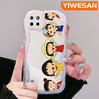 เคสโทรศัพท์มือถือแบบนิ่ม ใส กันกระแทก ลายการ์ตูนชิบิ มารุโกะจัง สําหรับ Realme C21Y C25Y