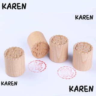 Karen แสตมป์ไม้ หลายสไตล์ สไตล์จีน สําหรับตกแต่งบ้าน