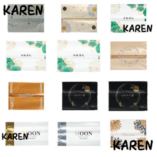 Karen 100 ชิ้น บรรจุภัณฑ์ขนมไหว้พระจันทร์ คริสต์มาส งานแต่งงาน โปรดปราน คุกกี้ บิสกิต DIY ที่เก็บขนมขบเคี้ยว