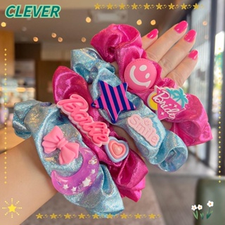 Clever ยางรัดผมหางม้า แบบยืดหยุ่น สีพื้น เครื่องประดับ แฟชั่น สําหรับตุ๊กตาบาร์บี้