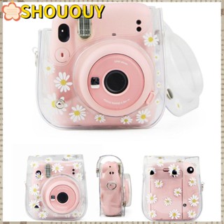 Shououy กระเป๋าแฟชั่น ลายดอกเดซี่ ปรับสายได้ สําหรับกล้อง Fujifilm Instax Mini 11 9 8 40