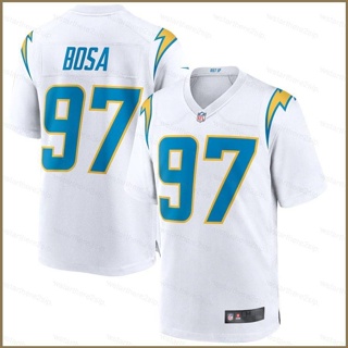 Qy NFL เสื้อยืดลําลอง แขนสั้น คอกลม พิมพ์ลาย Los Angeles Game Jersey Joey Bosa พลัสไซซ์