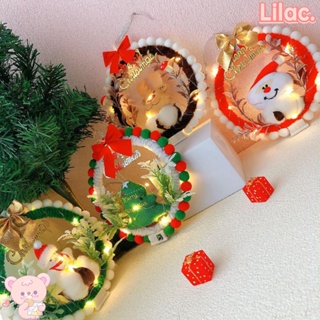 Lilac พวงหรีดคริสต์มาส DIY สําหรับตกแต่งปาร์ตี้ปีใหม่