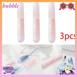 Bubble กล่องแปรงสีฟันพลาสติก กันฝุ่น แบบพกพา ใช้ซ้ําได้ หลากสี สําหรับห้องน้ํา เดินทาง 3 ชิ้น