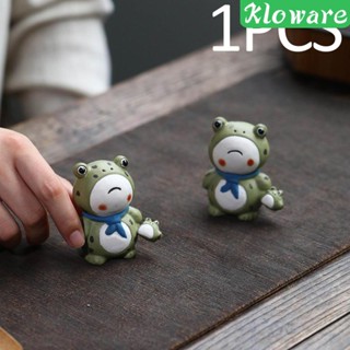 [Kloware] ฟิกเกอร์รูปปั้นกบ ขนาดเล็ก อุปกรณ์เสริม สําหรับตกแต่งห้องนั่งเล่น ตู้หนังสือ