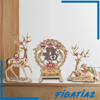 [Figatia2] ฟิกเกอร์เรซิ่น รูปปั้นกวาง อเนกประสงค์ สําหรับตกแต่งบ้าน เทศกาลตรุษจีน