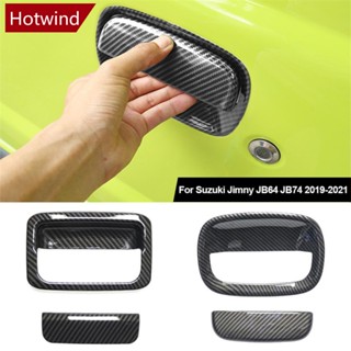 Hotwind ฝาครอบมือจับประตูรถยนต์ คาร์บอนไฟเบอร์ สําหรับ Suzuki Jimny JB64 JB74 2019-2021 N9Q7