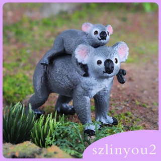 [szlinyou2] ฟิกเกอร์หมีโคอาล่า เสมือนจริง ขนาดเล็ก สําหรับประดับตกแต่งเค้ก