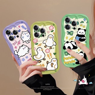 เคสโทรศัพท์มือถือนิ่ม ขอบโค้ง ลายการ์ตูนเป็ด แพนด้า 3D สําหรับ Redmi Note 11 9 12 11s 10 8 10s Pro Max Redmi 10C 9 12C 9C NFC A1 A2 10A 9A 9T POCO X5 M3 MI 11 เคส Doodle
