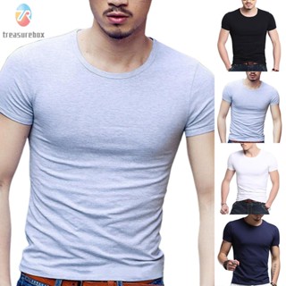 【TRSBX】Tops For Men Summer Blouse Tee Tops Crew Neck Mens Mens New Round Neck