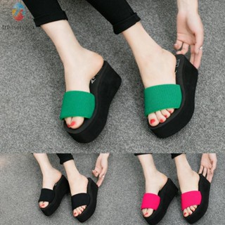 【TRSBX】Slipper Shoes 1Pair Of Block Women Casual Womens Cotton Cloth+EVA Platform