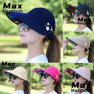 Maxg หมวกปีกกว้าง ป้องกันรังสียูวี กันแดด แฟชั่นฤดูร้อน สําหรับวันหยุด