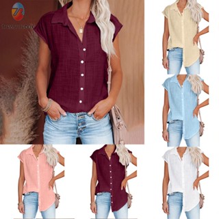 【TRSBX】Women Blouse Ladies Leightweight Loose Short Sleeve Summer T-shirts Tee