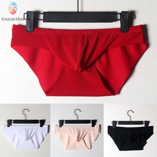 【TRSBX】Mens Briefs Underpants Breathable Comforable Ice Silk Knickers Lingeries