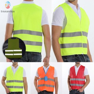 【TRSBX】Male PVC Reflective Stripe Red Reflective Safe Safety Security Vest Warp