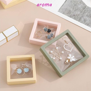 Aroma กล่องพลาสติก ทรงสี่เหลี่ยม สําหรับใส่เครื่องประดับ ต่างหู