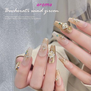 Aroma อุปกรณ์ตกแต่งเล็บ รูปใบโคลเวอร์สี่แฉก สไตล์ฝรั่งเศส DIY