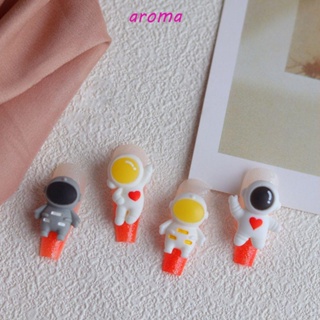 Aroma เครื่องประดับตกแต่งเล็บ ลายการ์ตูนนักบินอวกาศ สร้างสรรค์ DIY