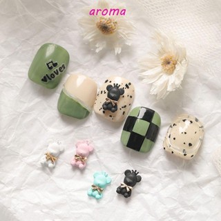 Aroma มงกุฎหมี เรซิ่น น่ารัก แฟชั่น สําหรับตกแต่งเล็บ