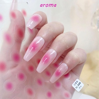 Aroma สติกเกอร์ใส แบบบางพิเศษ กันน้ํา มีกาวในตัว สําหรับตกแต่งเล็บผู้หญิง