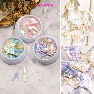 Aroma อุปกรณ์ตกแต่งเล็บ เลื่อมไข่มุก 3D 1 กระปุก หลากสี DIY