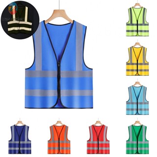 【TRSBX】Reflective Vest Work Uniform Jackets Men Safety Clothing Security V-neck