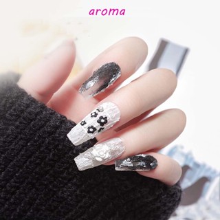 Aroma อุปกรณ์ตกแต่งเล็บ จี้ดอกกุหลาบ สไตล์ญี่ปุ่น DIY