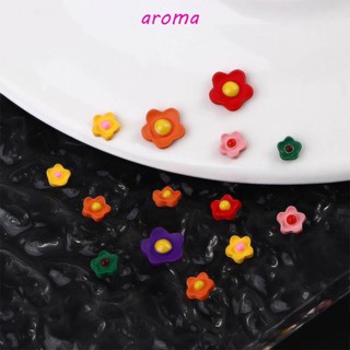 Aroma อุปกรณ์ตกแต่งเล็บ จี้ดอกไม้ หรูหรา DIY