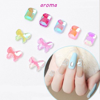 Aroma อุปกรณ์ตกแต่งเล็บ จี้โบว์ออโรร่า 3D DIY