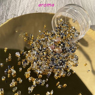 Aroma อุปกรณ์ตกแต่งเล็บ หินคริสตัล พลอยเทียม ทรงไม่สมมาตร แฟชั่น สําหรับผู้หญิง