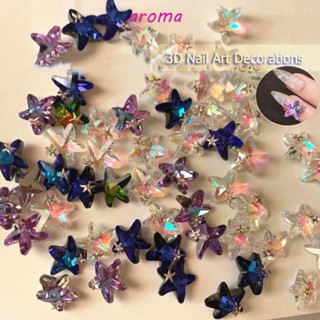 Aroma คริสตัล 3D ประกายแวววาว สําหรับตกแต่งเล็บ DIY 5 ชิ้น