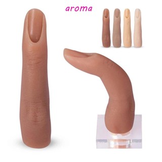 Aroma เล็บปลอมซิลิโคน แบบงอได้ สําหรับฝึกทําเล็บ