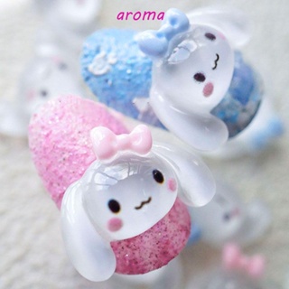 Aroma เครื่องประดับเรซิ่น ลายการ์ตูนลูกสุนัขน่ารัก สําหรับตกแต่งเล็บ DIY