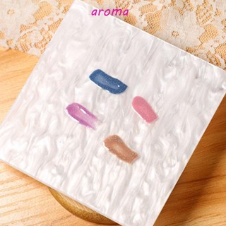 Aroma จานผสมสีทาเล็บ หกเหลี่ยม ทรงกลม สําหรับฝึกทําเล็บเจล